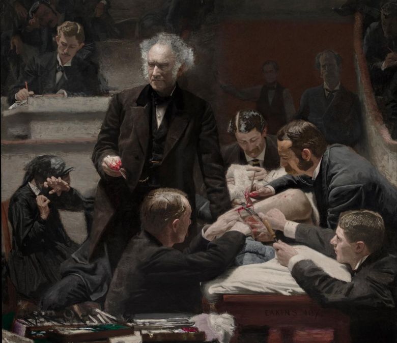 위생 관념이 부족하던 시절 수술실 광경. 사진 출처 위키피디아