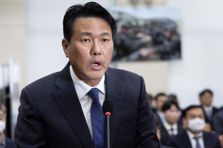 국회에서 발언하는 김태효 전 국가안보실 제1차장. 뉴스1