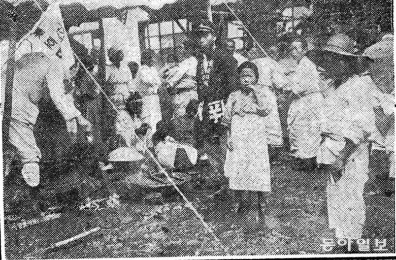 1925년 7월 13일 자. 수재민 구호 캠프 모습.