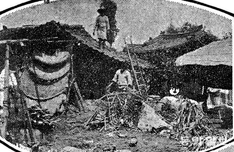 1925년 7월 15일 자. 수해를 당한 이촌동 주민들