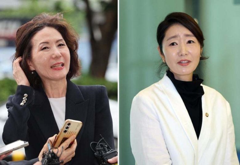이진숙 부총리 겸 교육부 장관 후보자(왼쪽), 강선우 여성가족부 장관 후보자. 뉴스1