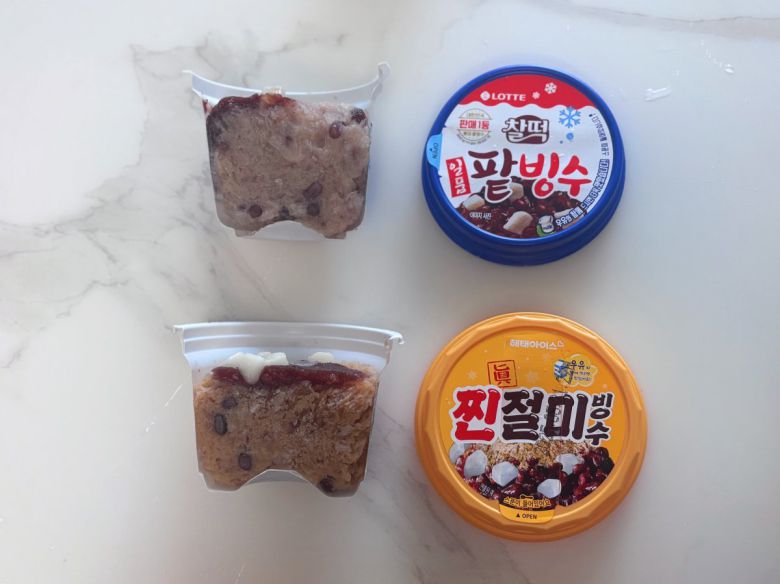 기성품 컵빙수 단면. 황소영 기자 fangso@donga.com