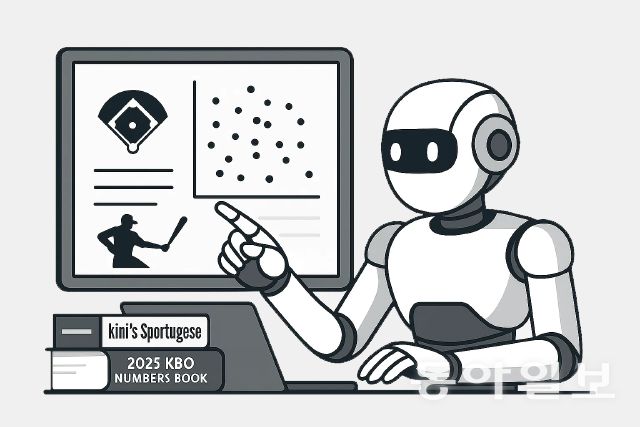 이미지 생성형 인공지능(AI) DALL·E 3가 그린 ‘야구 기록 분석이 취미인 로봇’