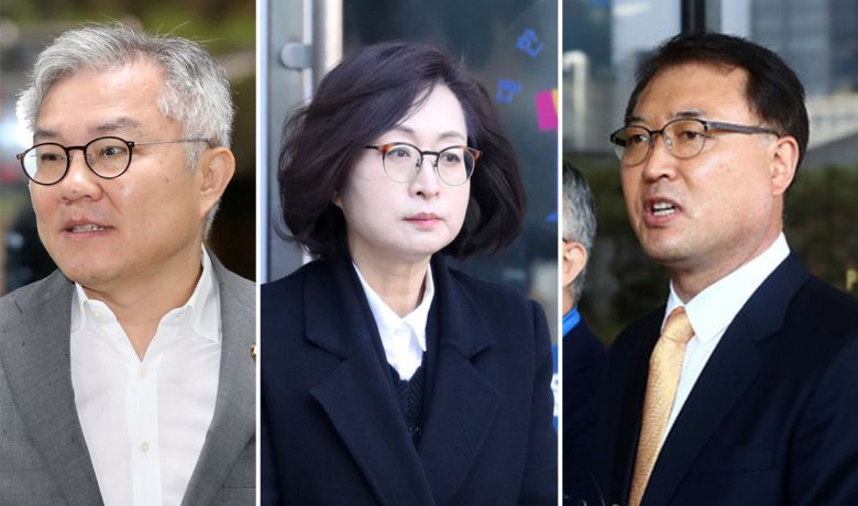 (왼쪽부터)최강욱 전 의원, 은수미 전 성남시장, 황희석 전 법무부 인권국장