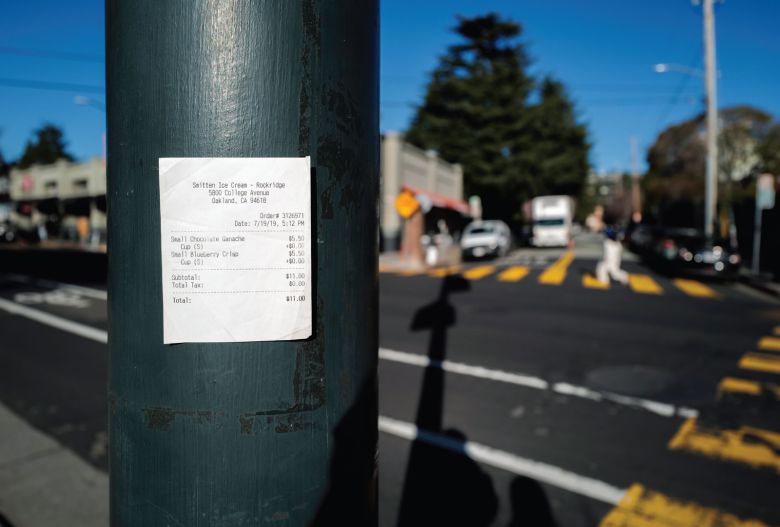 정신 작가가 남편을 처음 만난 날 산 아이스크림 영수증.  ⓒ사이이다