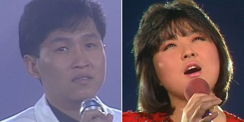 매일 보고 또 보는, 둘도 없는 친구 가수 김범룡(왼쪽 사진)과 정수라의 전성기. KBS 가요톱10 유튜브 캡처