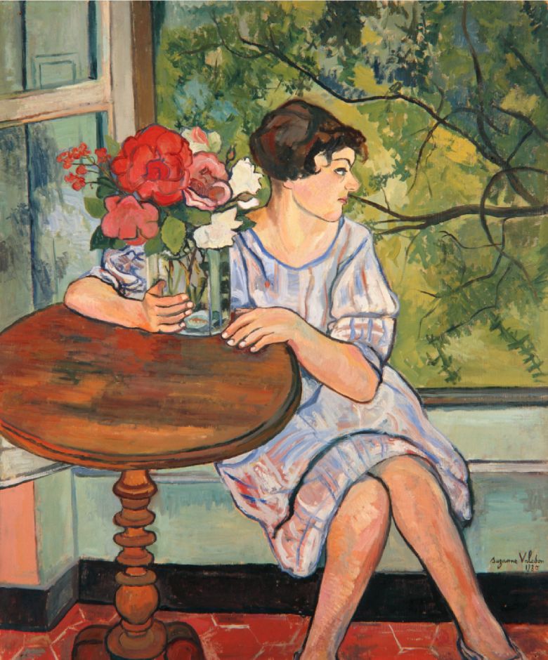 쉬잔 발라동, ‘창문 앞의 젊은 여인’, 캔버스에 유채, 1930년, 92.39cmX73.66cm. 샌디에이고 미술관 제공 ⓒThe San Diego Museum of Art