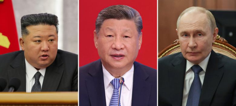 북한이 김정은 국무위원장의 중국 전승절 80주년 행사 참석을 공식 발표한 가운데 북-중-러 정상회동 가능성이 제기되고 있다. 한미·한일 정상회담을 계기로 한미일 협력이 가속화되는 가운데 북-중-러 3국도 밀착하는 국면이 만들어지며 동북아 외교 지형이 출렁이고 있다. 사진 왼쪽부터 김 위원장, 시진핑 중국 국가주석, 블라디미르 푸틴 러시아 대통령. 노동신문 뉴스1·AP뉴시스