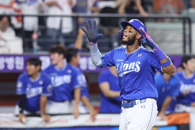 결승 2점 홈런을 포함해 3타점을 올린 삼성 디아즈. 삼성 라이온즈 제공