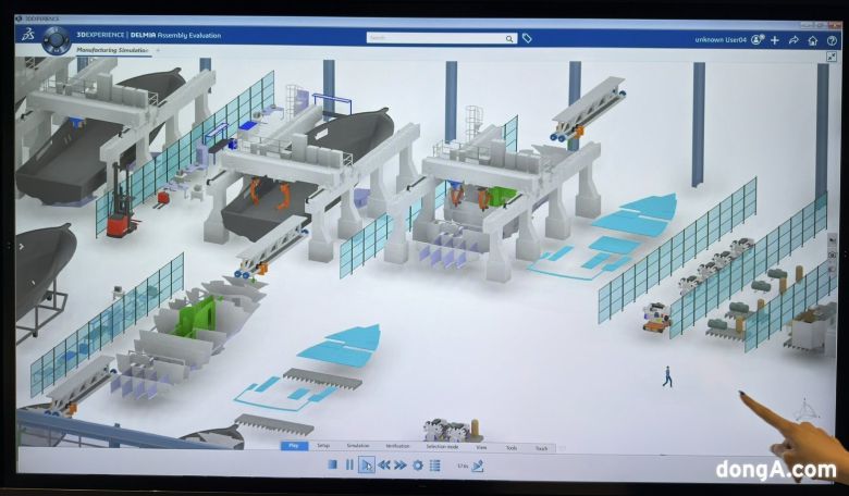 다쏘시스템 버추얼트윈 구현 모습.