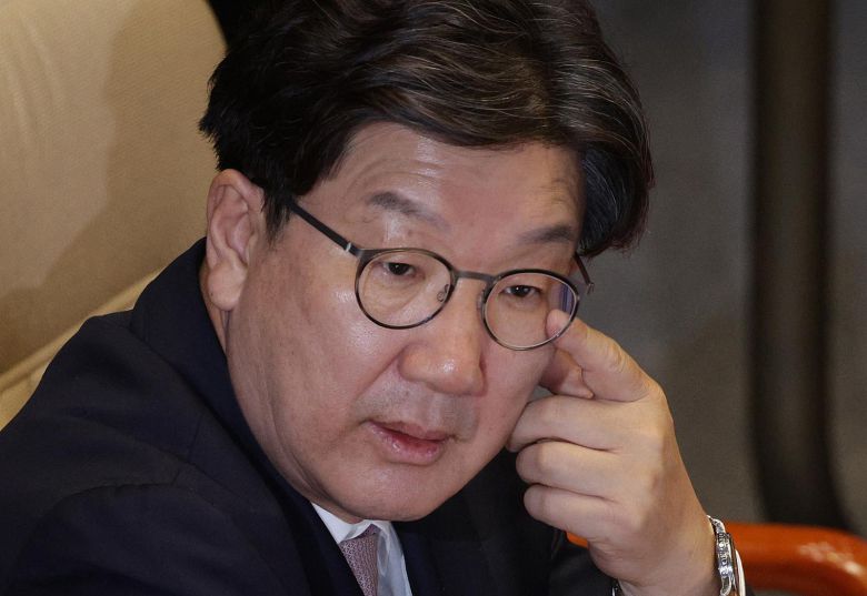 국민의힘 권성동 국민의힘 의원이 9일 오전 서울 여의도 국회에서 열린 제429회국회(정기회) 제2차 본회의에 참석하고 있다. 뉴스1