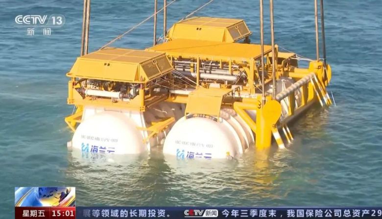 중국이 세계 최초로 구축한 수중 데이터센터의 모습. 중국중앙텔레비전(CCTV) 화면 캡처