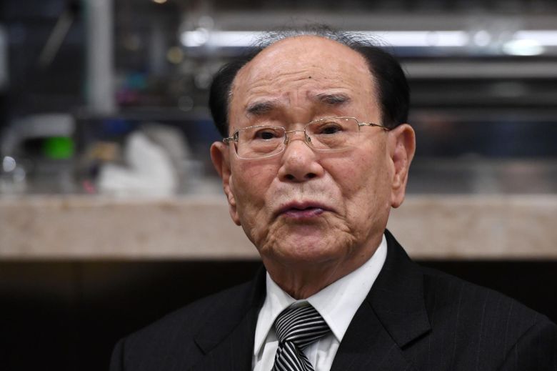 북한 김영남 최고인민회의 상임위원장. 2018.02.11.   강릉=뉴시스