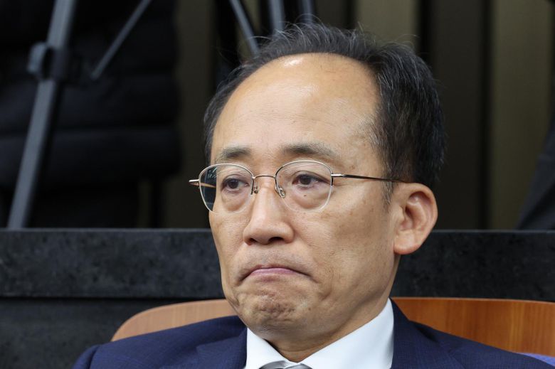 구속영장이 청구된 추경호 국민의힘 의원이 지난 4일 서울 여의도 국회에서 열린 의원총회에서 참석하고 있다. (출처=뉴스1)