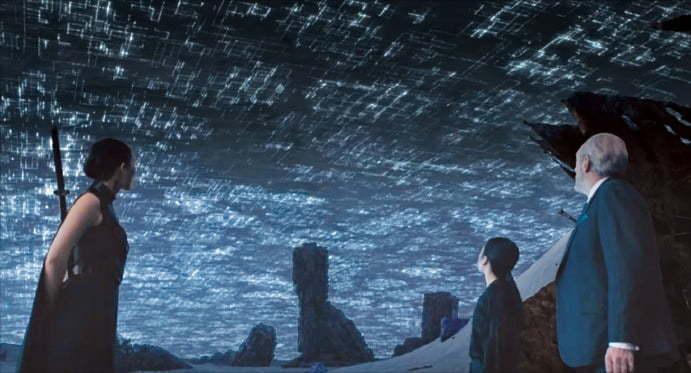 신간 ‘멋진 실리콘 세계’는 과학소설(SF) 단편집이지만, 초능력이나 외계인 등 머나먼 상상도를 그리지 않는다. 중국 작가 류츠신이 쓴 ‘중국 태양’에는 인공 태양 기술이 상용화됐음에도 디스토피아인 근미래가 담겼다. 사진은 류츠신의 작품을 원작으로 만든 넷플릭스 시리즈 ‘삼체’의 한 장면. 넷플릭스 제공