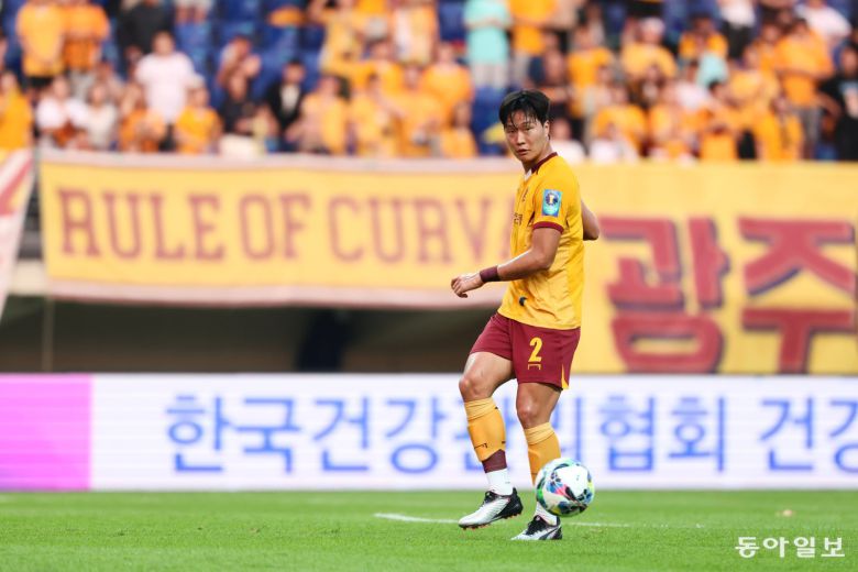 2025 코리아컵 득점 공동 1위에 올라 있는 광주의 수비수 조성권. 광주 제공