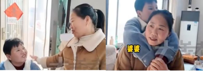 식물인간 상태가 된 며느리를 살뜰히 돌보는 시어머니 류전옌의 모습. 5년째 곁을 지키며 먹여주고 업어 이동시키는 등 전적인 간병을 이어오고 있다. 바이두 캡처