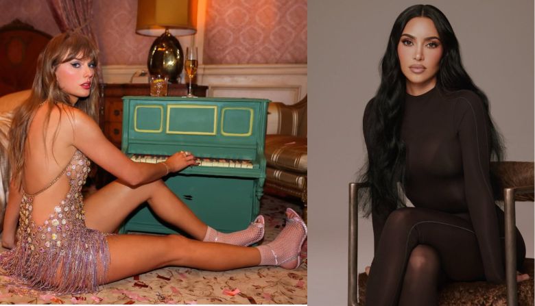 테일러 스위프트(왼쪽)와 킴 카다시안. 스위프트는 포브스 ‘세계 영향력 여성 100인’에서 21위, 카다시안은 71위에 올랐다. SNS 갈무리