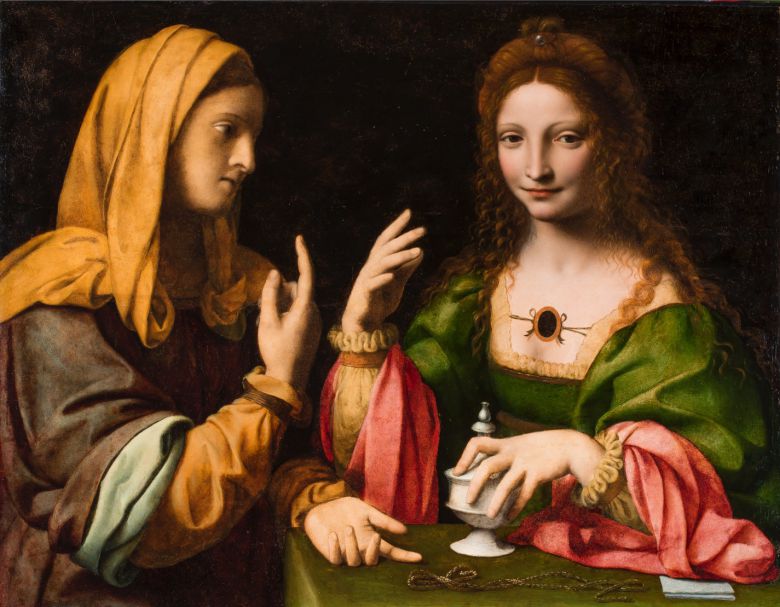 베르나르디노 루이니의 작품 ‘막달라 마리아의 회심(겸손과 허영의 우화)’, 1520년경. 샌디에이고 미술관 제공 ⓒ The San Diego Museum of Art