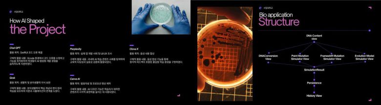AI 학습 활용 부문 대상작 (서일대학교 AI 활용 분자생물학 교육용 앱 개발)