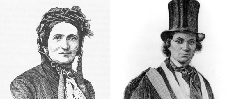 평소 엘렌 크래프트 모습(왼쪽)과 탈출을 위해 남성으로 변장한 엘렌 크래프트. 사진 출처 뉴 조지아 백과사전 홈페이지