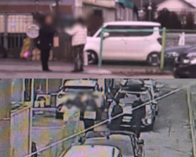 수거책과 만난 A 씨(위)와 현장을 급습하는 경찰들(아래). 경찰청 유튜브 갈무리