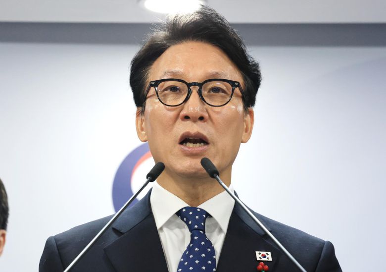 김민석 국무총리가 16일 서울 종로구 정부서울청사에서 행정통합 인센티브 관련 브리핑을 하고 있다. 2026.1.16 뉴스1