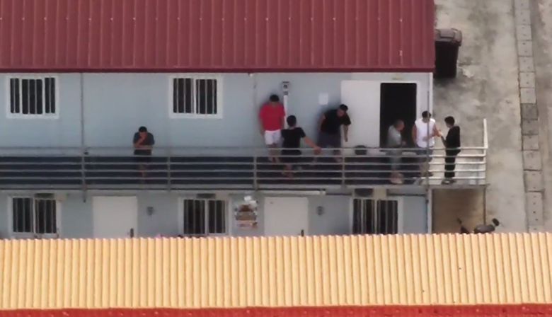 캄보디아 스캠단지를 드론으로 촬영한 모습. 국가정보원 제공