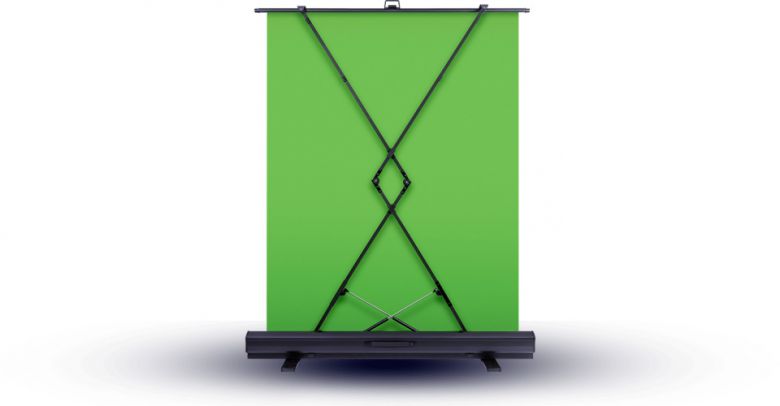 2중 X-프레임 구조가 적용되어 원하는 높이만큼 단단하게 고정할 수 있으며, 그린스크린을 평평하게 유지한다.