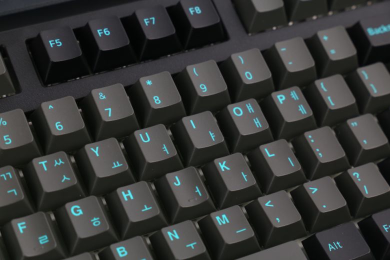 PBT 재질을 택해 번들거림을 최소화했으며, 일반적인 OEM 프로파일이 아닌 체리 프로파일을 택했다.