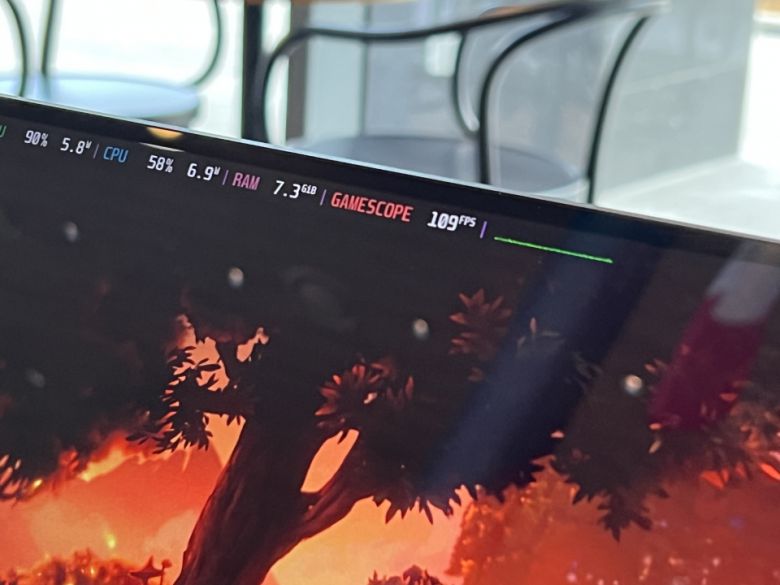 '오리와 도깨비 불'에서는 100~110프레임 정도가 유지되었다.