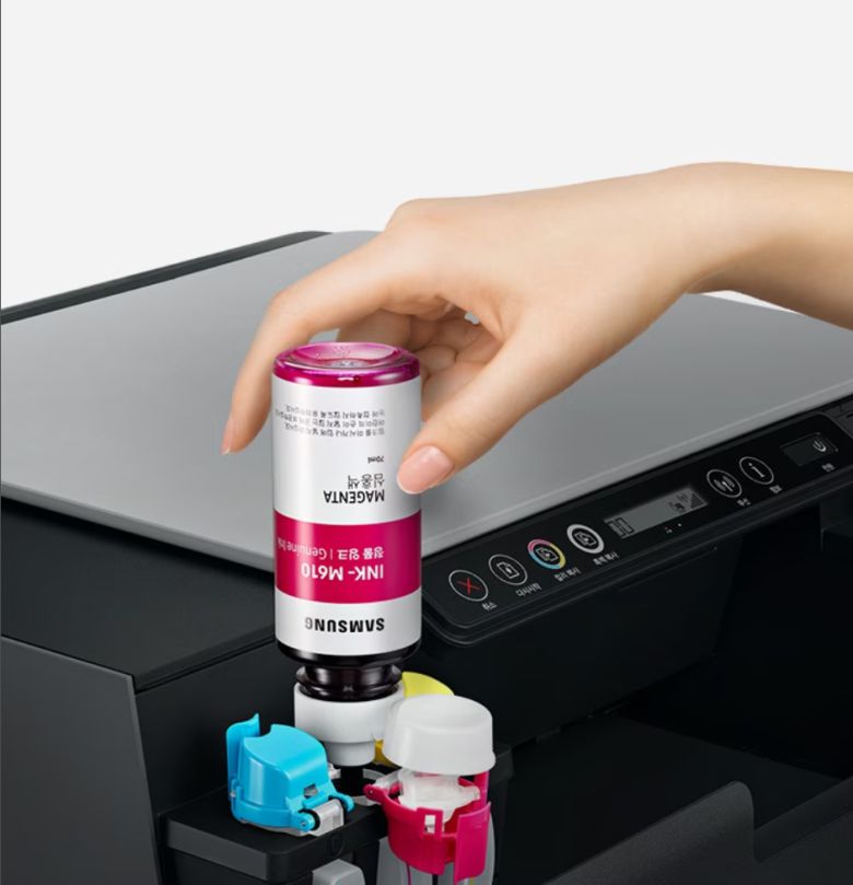 무한잉크 방식은 유지보수 비용이 적을뿐더러 관리도 편하다.