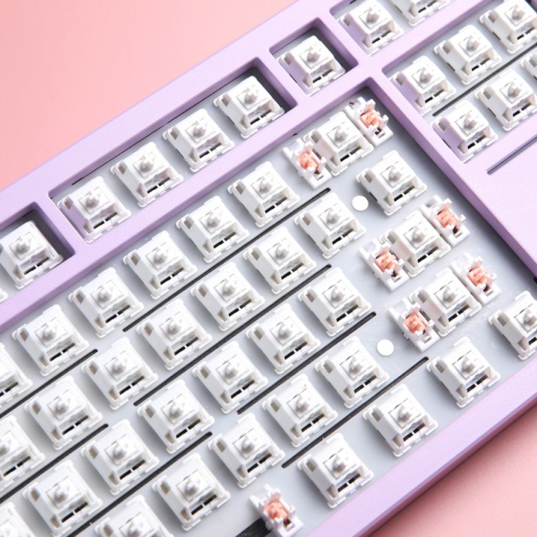 핫스왑 기판을 사용해 체리, 게이트론, 카일 등 다양한 스위치로 바꿀 수 있다.