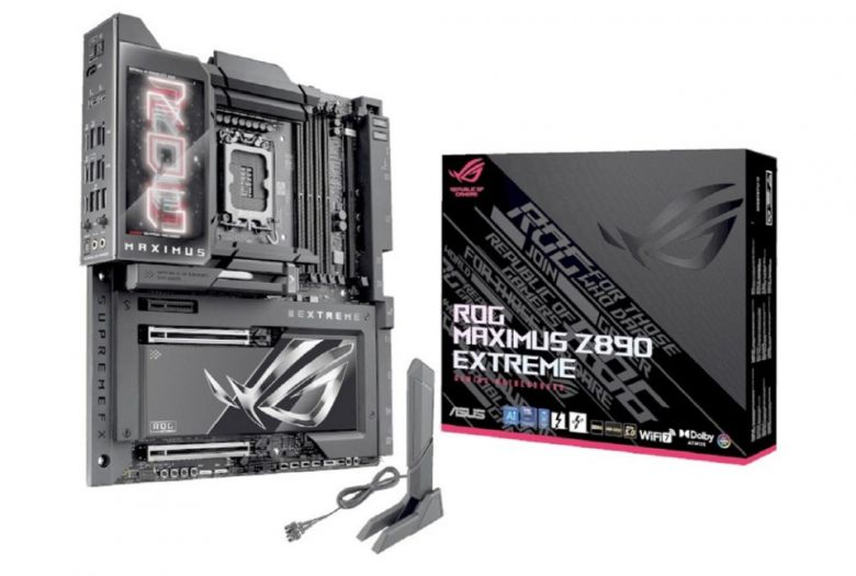 메인보드는 ASUS ROG MAXIMUS Z890 EXTREME이다. 강력한 성능을 제공하는 끝판왕 하이엔드 Z890 메인보드다.