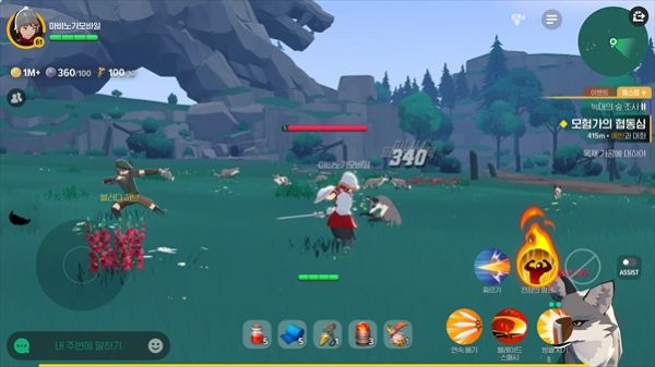 모바일의 특성을 살려 새롭게 전투를 디자인했다