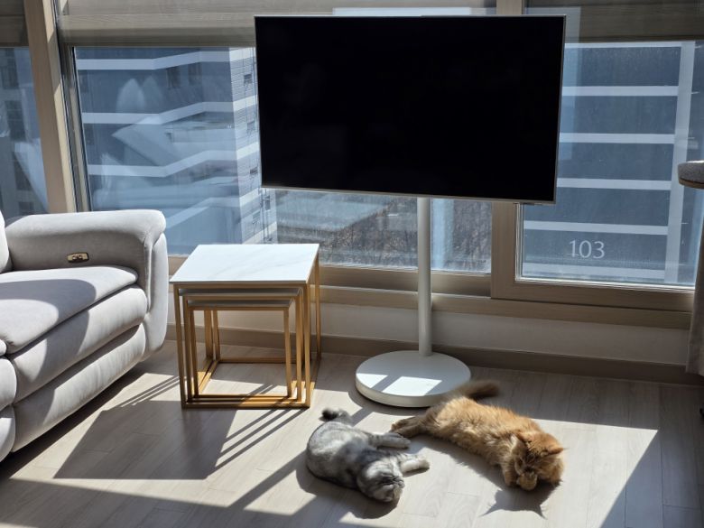 일체감 있는 화이트 컬러를 품은 덕분에 집안 어느 곳에 배치해도 조화롭게 어울렸다.