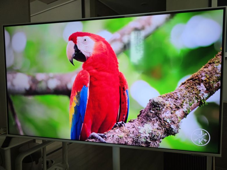 높은 해상도의 VA 패널이 사용된 만큼 영상 시청용으로도 손색이 없었다.