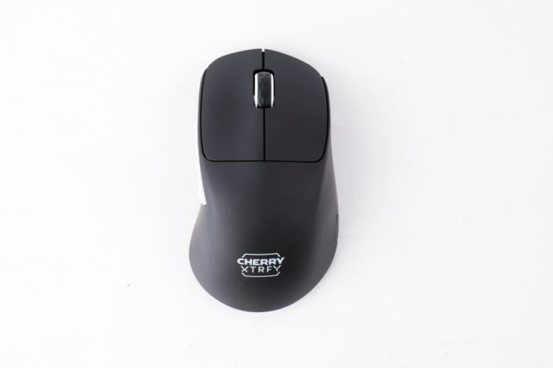 체리 M64 프로는 오른손잡이용 비대칭형 쉘을 품었다.