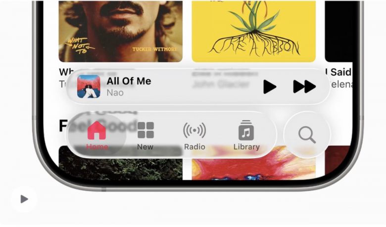 애플이 WWDC 2025 행사에서 공개한 리퀴드 글래스 디자인