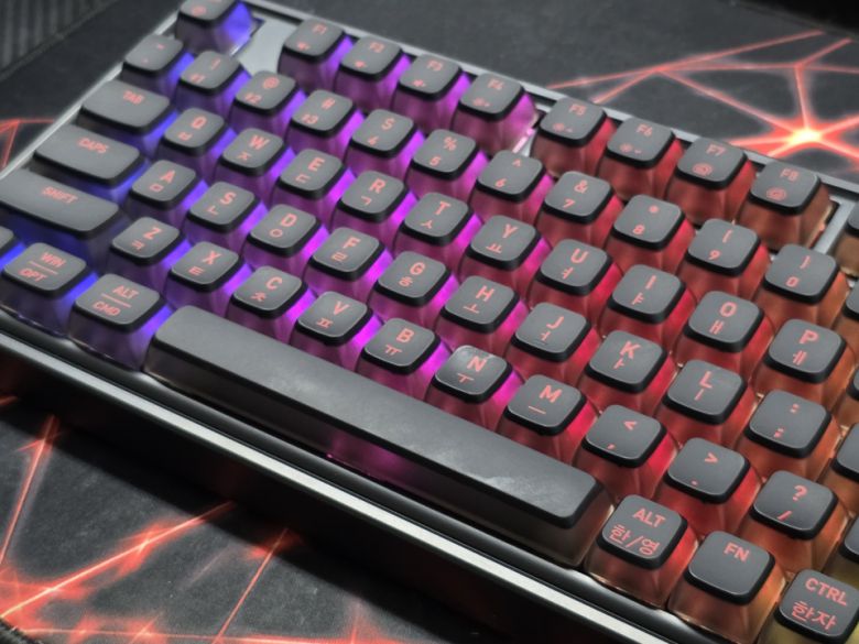 엑스트리파이 PIXIU 98은 매우 화려한 RGB LED를 갖춰 게이머의 취향을 제대로 저격한다.