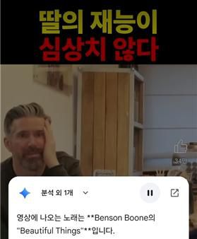 영상 시청 중 등장인물이 부르는 노래 분석.
