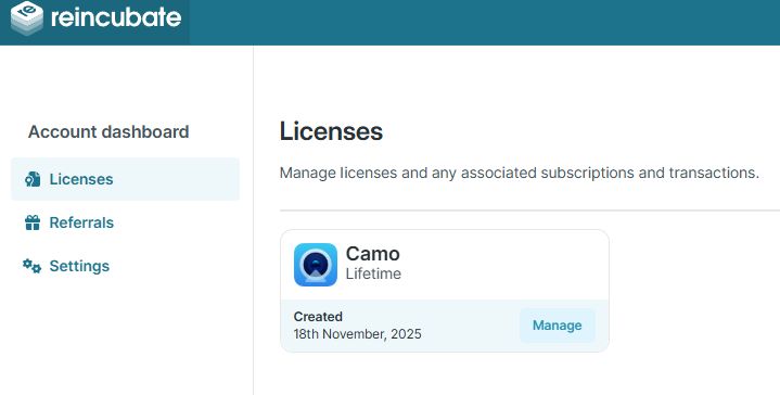 발급받은 코드를 리딤해보니, 평생 사용 라이선스로 등록되는 것을 확인 할 수 있었다.