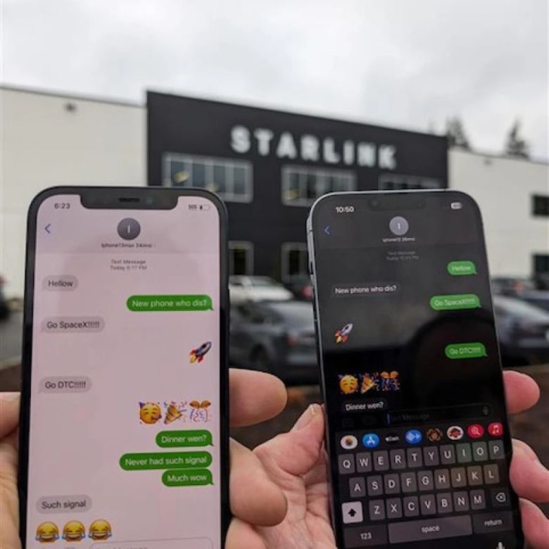 스타링크를 사용하는 사용자들이 스타링크 인터넷을 활용해 채팅하는 모습. (이미지 출처: 스타링크 제공)