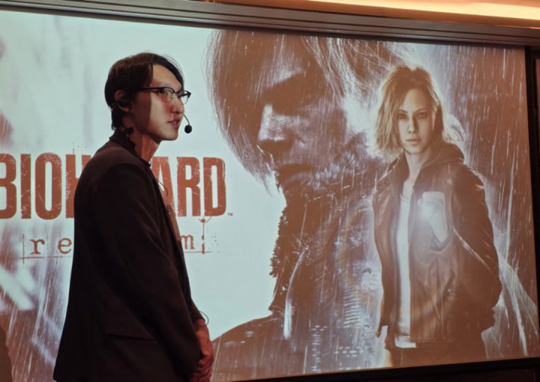 ‘쿠마자와 마사토’ 프로듀서가 ‘바이오하자드 레퀴엠’에 대해 직접 설명하고 시연을 진행했다.