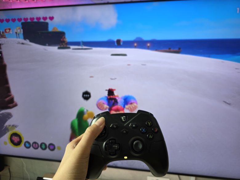 닌텐도 스위치 2에서는 2.4GHz 동글을 연결해서 게임을 즐길 수 있었다.