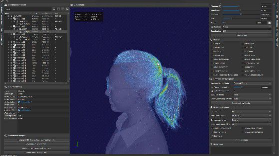 엔사이트 그래픽스 레이 트레이싱 인스펙터(Nsight Graphics Ray Tracing Inspector)에서 구현된 RTX 헤어 성능 시각화. (이미지 출처 : 엔비디아 제공)