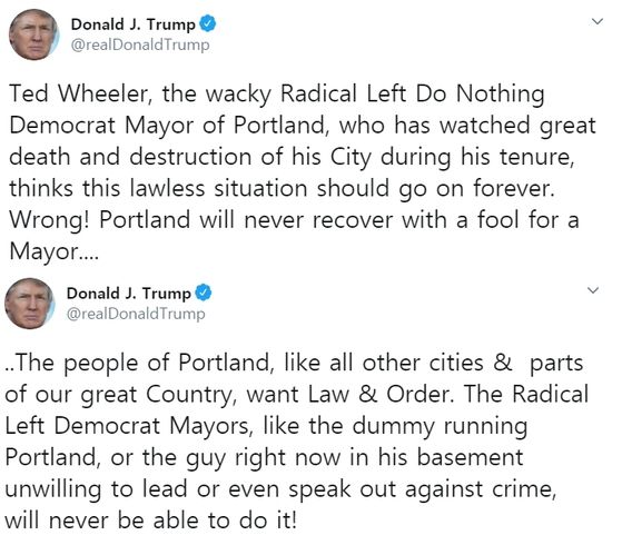 출처: 트위터 'realDonaldTrump'