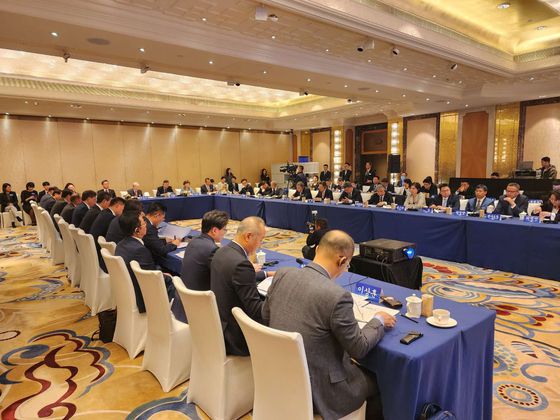 19일 한국경영자총협회가 개최한 '제1차 한중경영자회의'. 사진 이도성 베이징특파원.