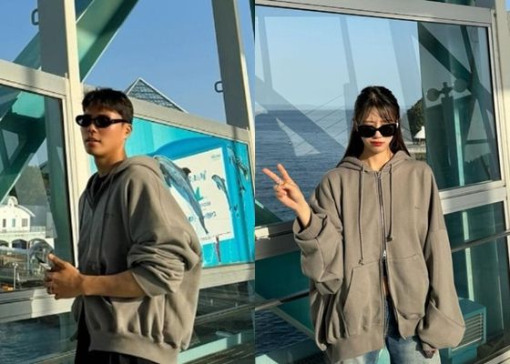 이미주와 송범근 SNS