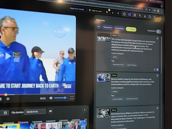 모먼츠랩의 AI 시스템을 작동 중인 모습. 영상 콘텐츠에 어떤 내용이 담겨 있는지 등을 자동으로 요약해 알려준다.